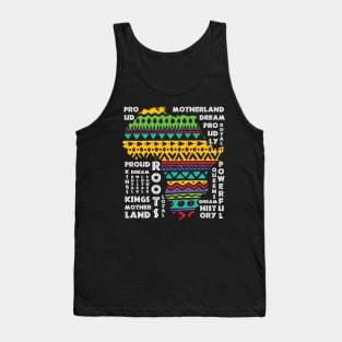 Africa Map Traditional Dashiki Pattern Art African Pride Tank Top